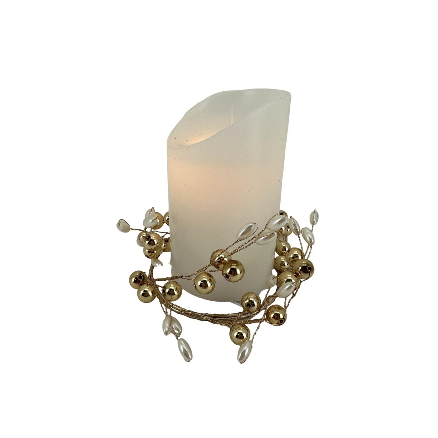Pearl Beads Candle Ring