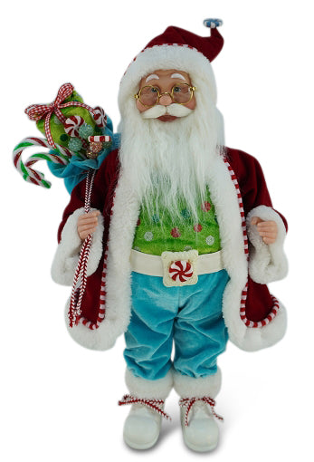Candy Standing Santa with Music 45cm