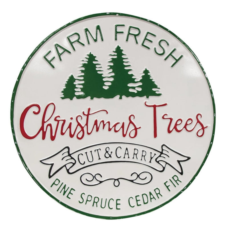Metal Farm Tree Sign