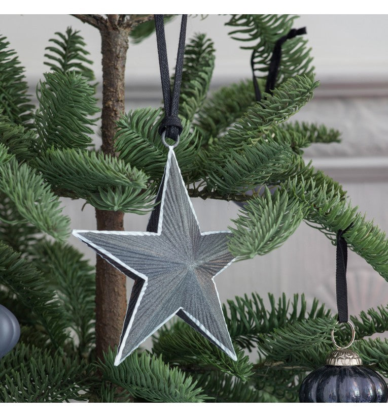 Turin Hanging Star Grey Silver 29cm