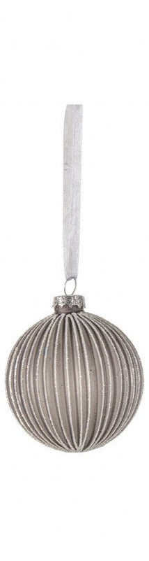 Grey Glitter Geo Bauble 2