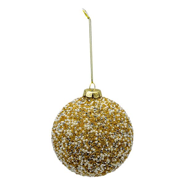 Gold Pearl Beaded Ball
