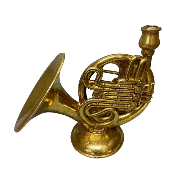 Antique Gold French Horn Taper Holder