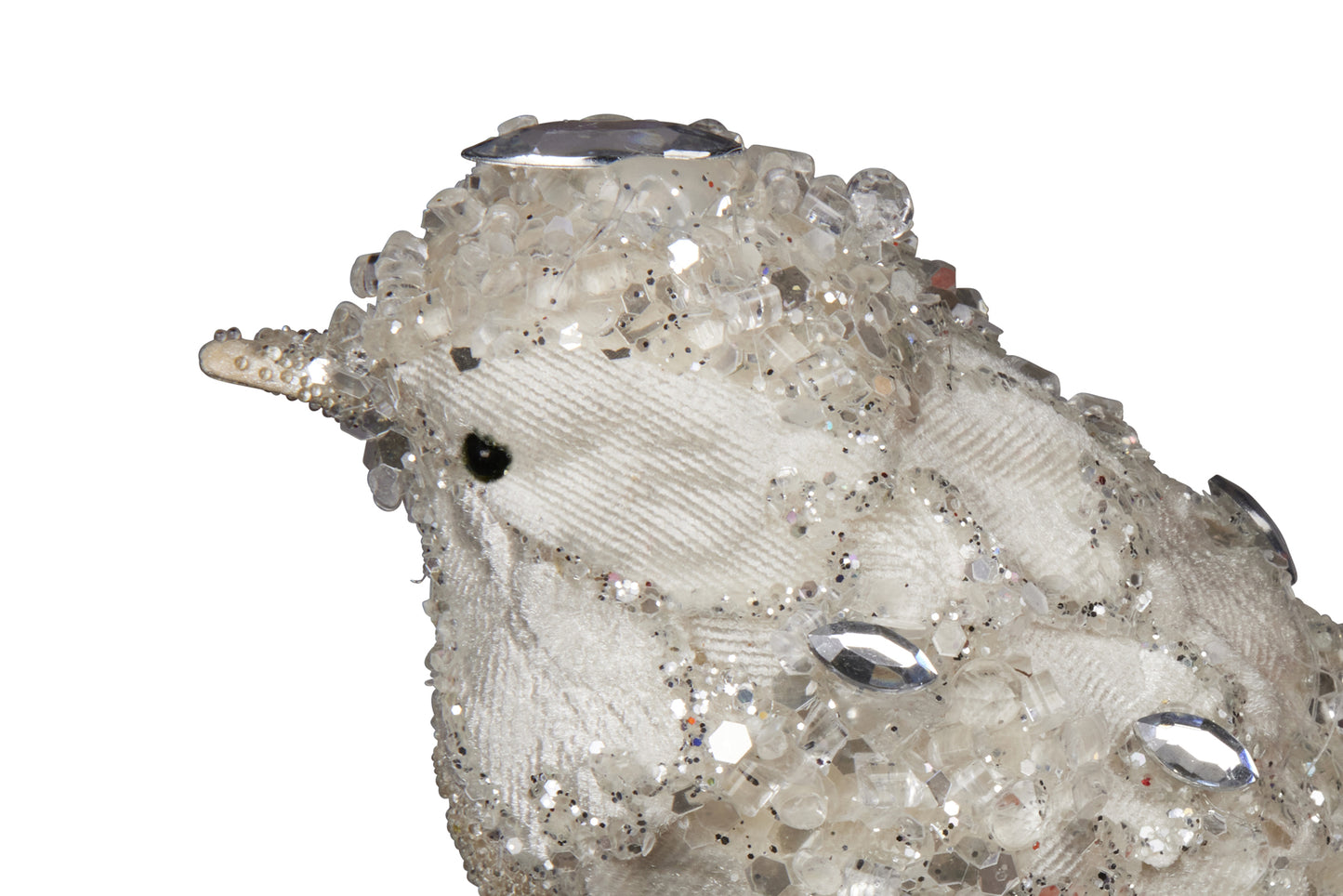 Icy Pearl Jeweled Bird Clip on