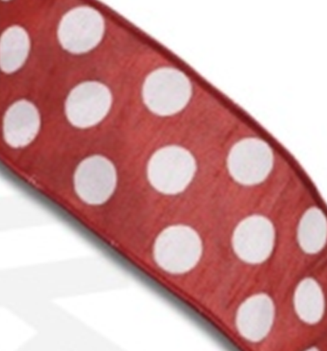 Red White Polka Dot Ribbon