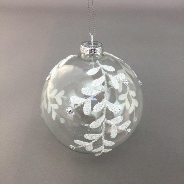 Clear Silver Branch Ball Hanging
