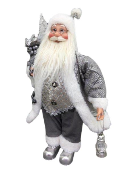 Silver Grey Santa 45cm