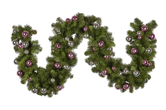 Pink and Silver Garland 274cm long Elect