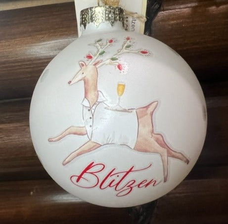 Blitzen Glass Bauble