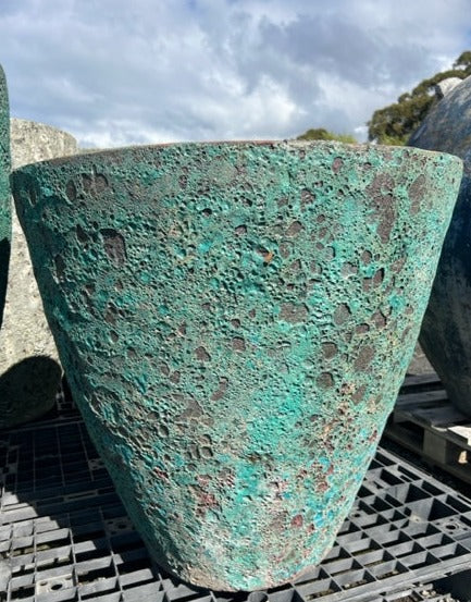 Emerald Lava Rock Tall Cone Med Planter