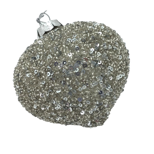 Silver Crystal Drop Bauble