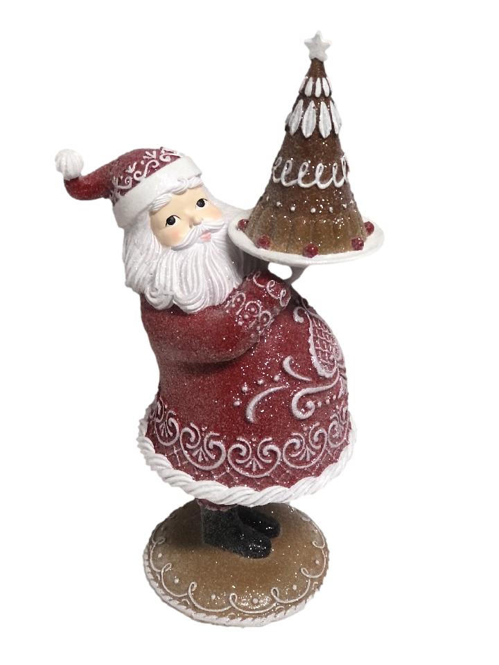 Red Santa with Cake