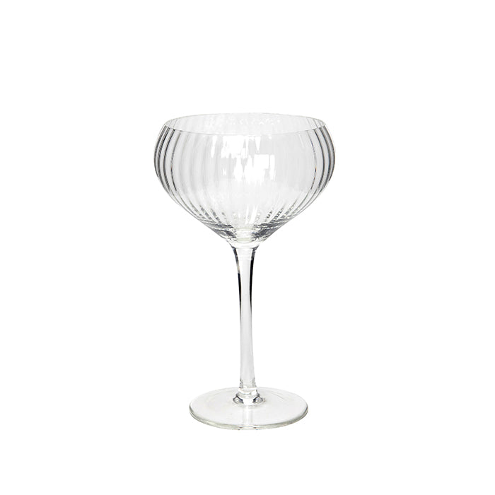 Kirshaw Clear Ribbed Cocktail Flute