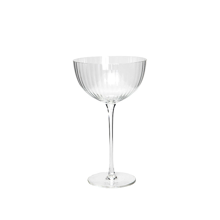 Kirshaw Clear Ribbed Martini Flute