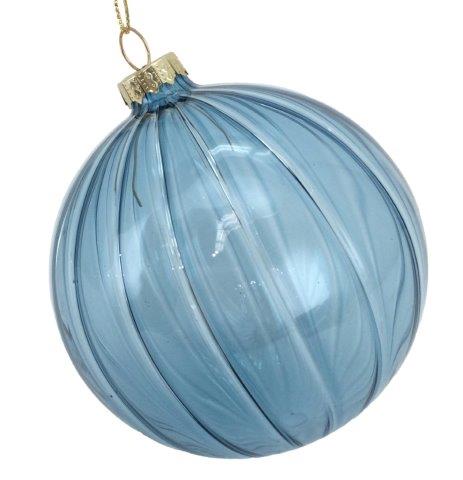 Blue Sheer Ball Hanging Ornament