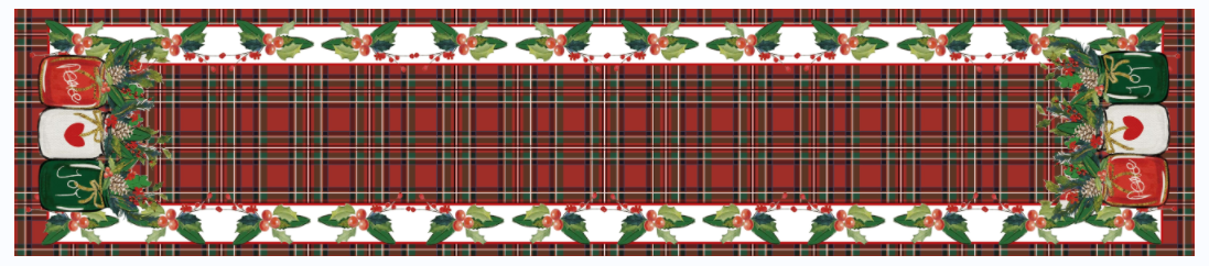 Peace Joy Tartan Table Runner