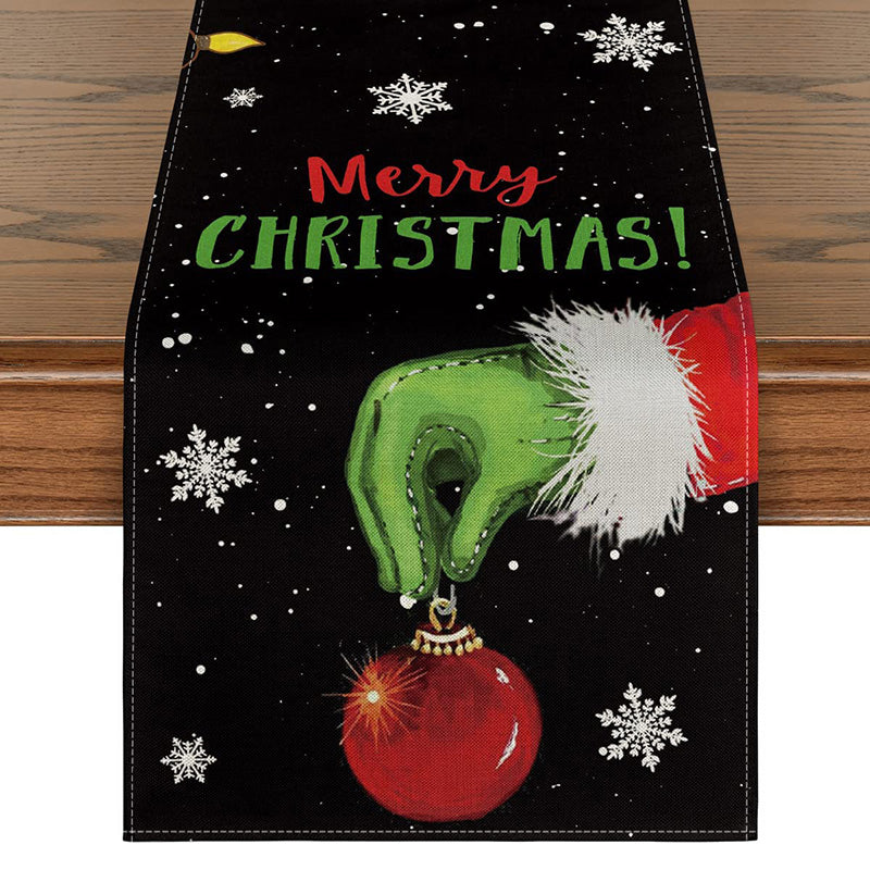 Black Grinch Table Runner