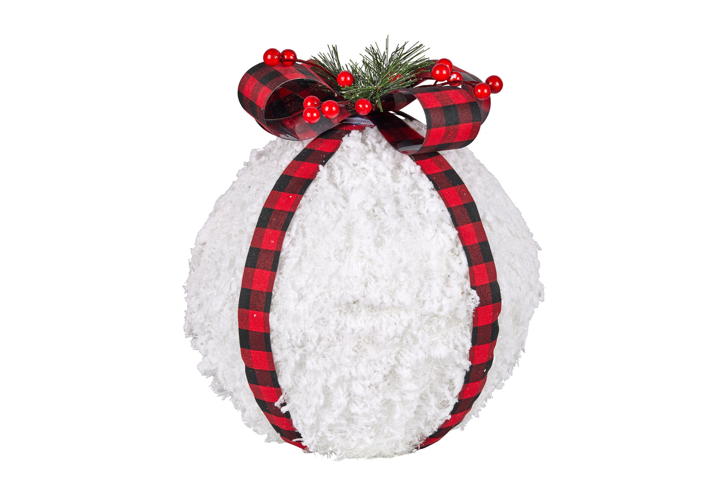 Christmas Ball Snowy Finish and Lights