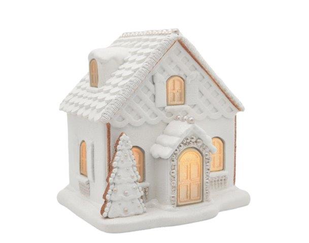 White Led Gingerbread House 2