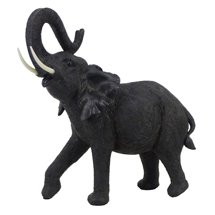 Savanna Resin BLK Trumpeting Elephant