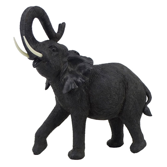 Savanna Resin BLK Trumpeting Elephant