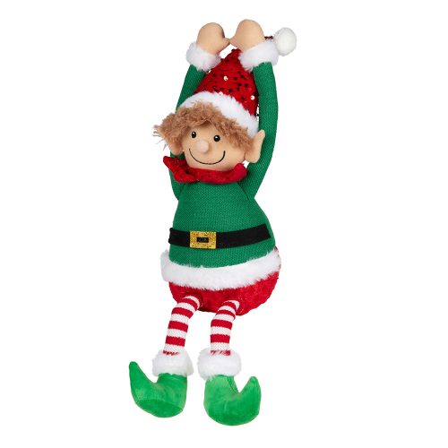 Hanging Kicking Elf 35cm