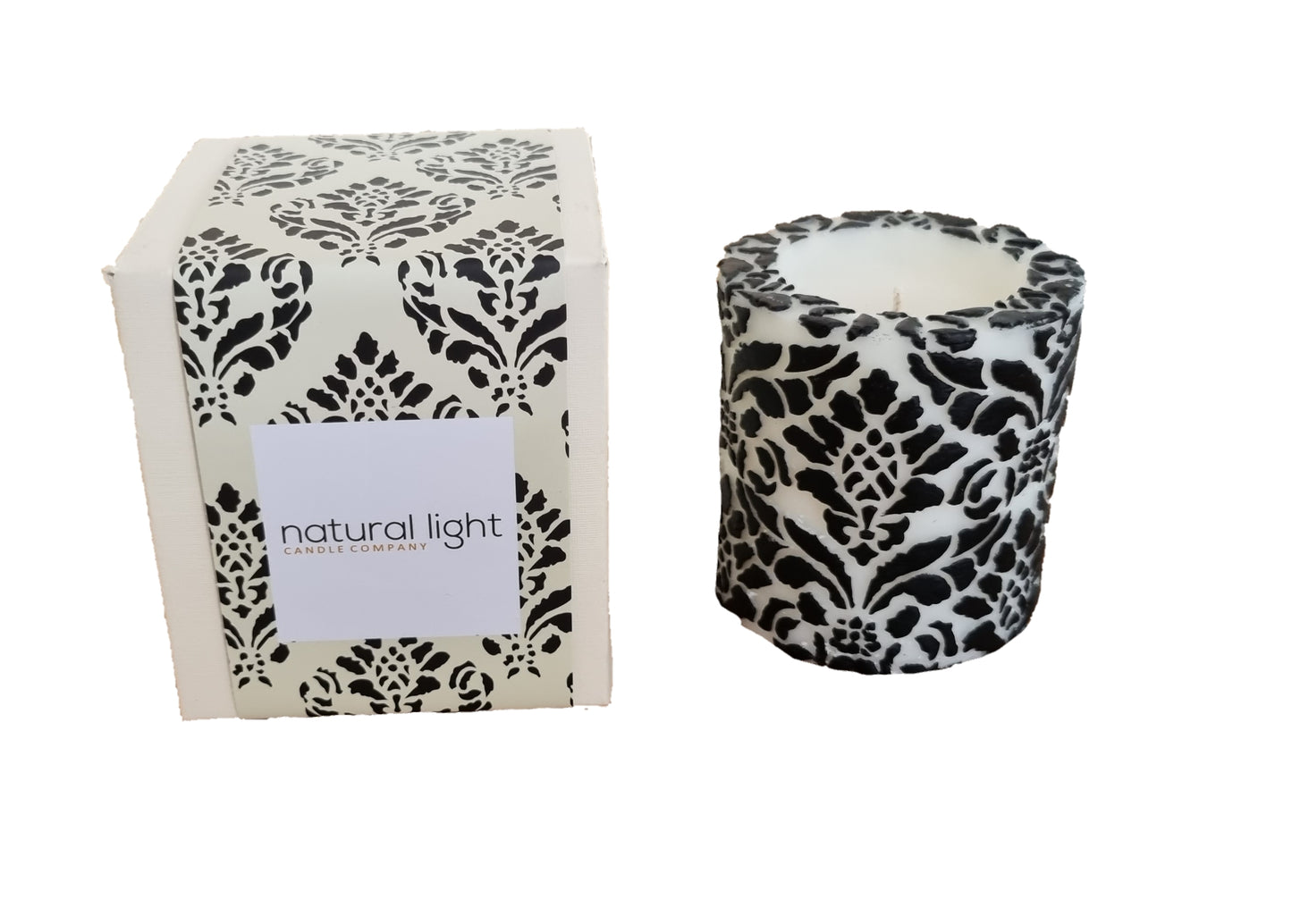 Pineapple Damask 3" Pil Wh/Bl Coco Lime