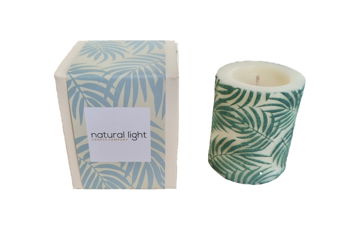 Palm Leaf Mini White/ Bayberry