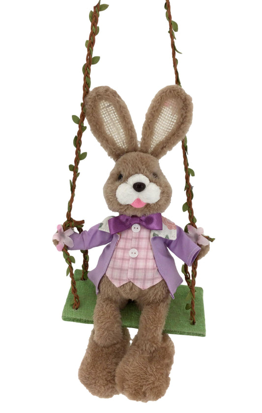 Mr Violet Rabbit on Swing