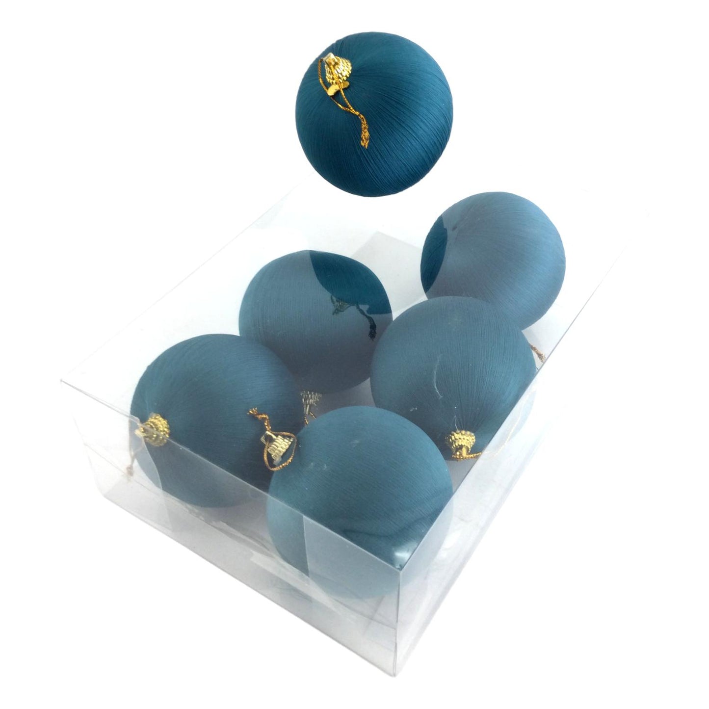 Teal Silk Ball 8cm Box of 6