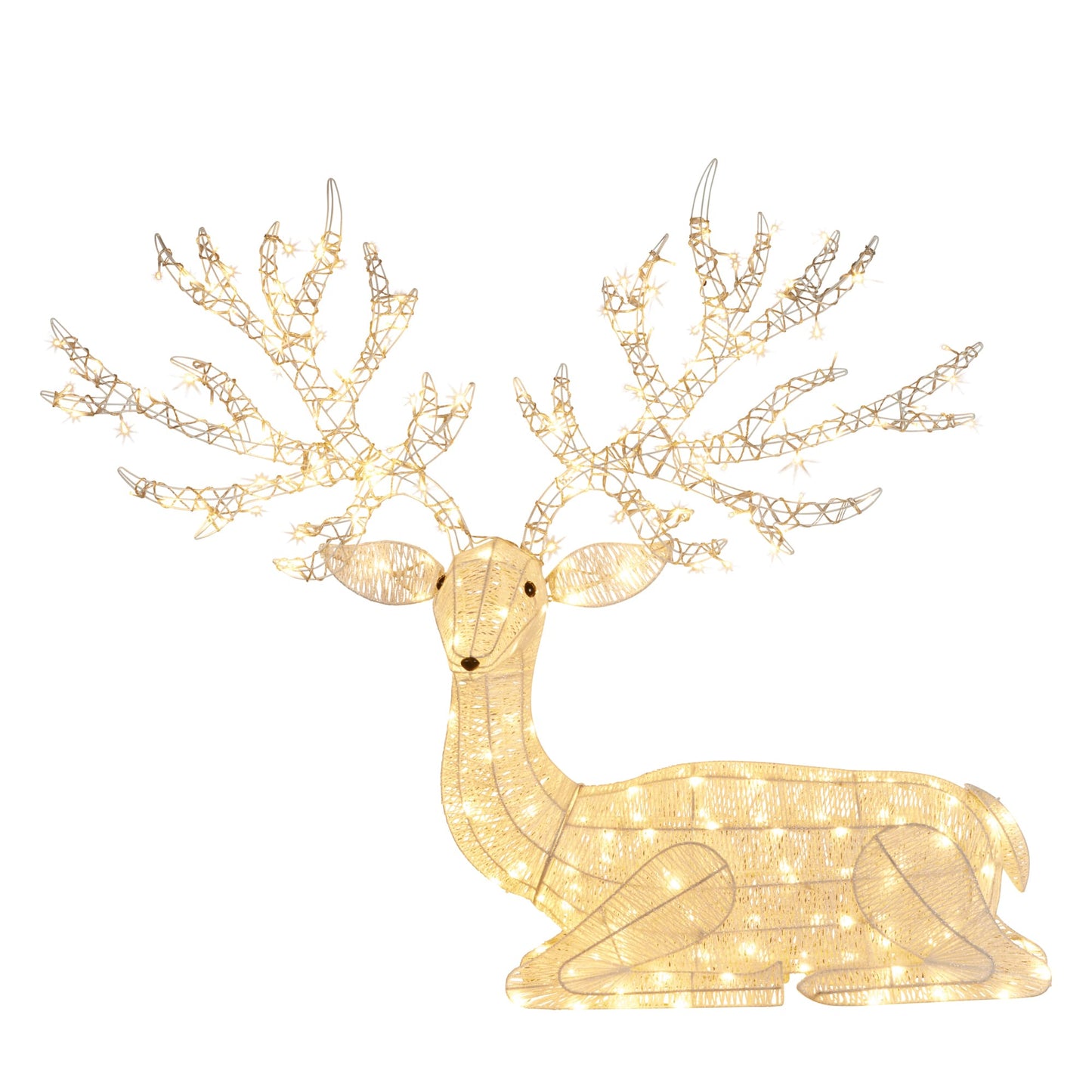 Laying Reindeer with Lights