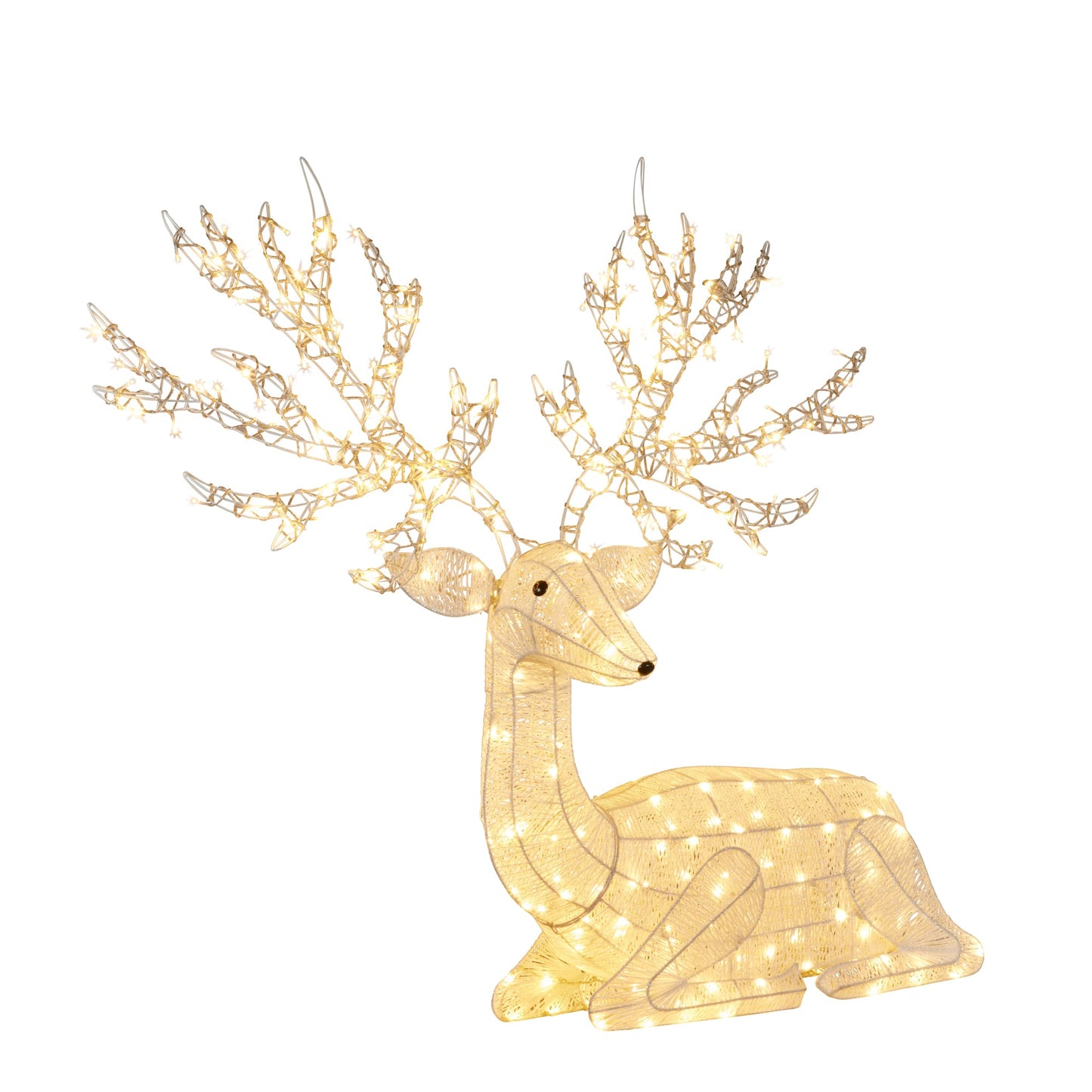 Laying Reindeer with Lights
