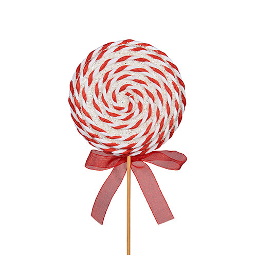 Hanging White/ Red Lollypop