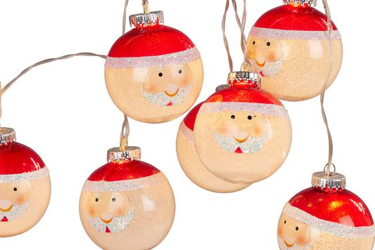 Red and White Santa Baubles Garland
