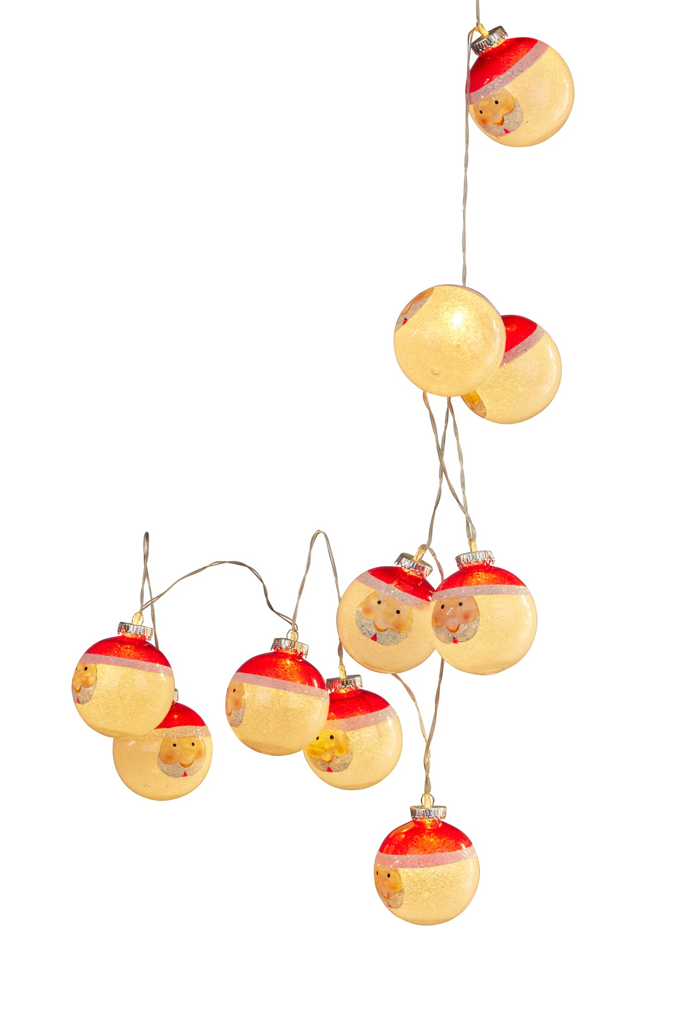 Red and White Santa Baubles Garland
