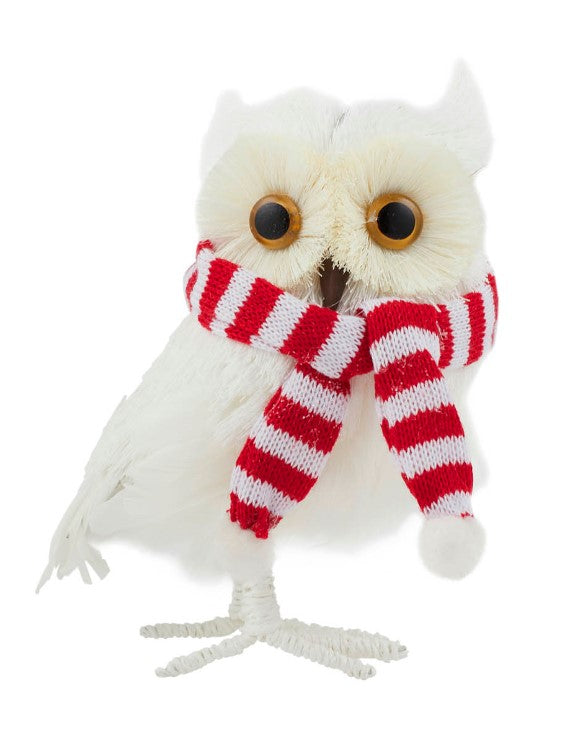 Standing Owl with Red Scarf