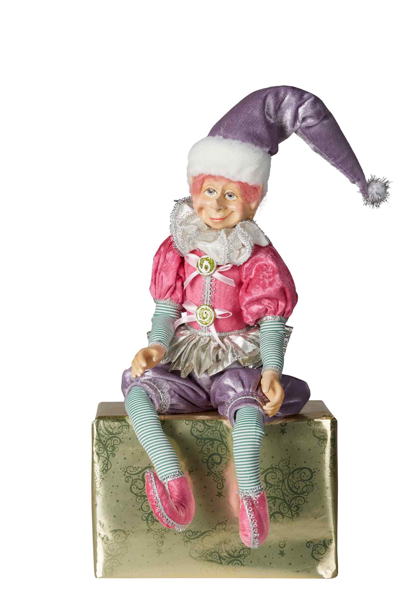 Lucinda Cupcake Elf with Purple Hat 50cm
