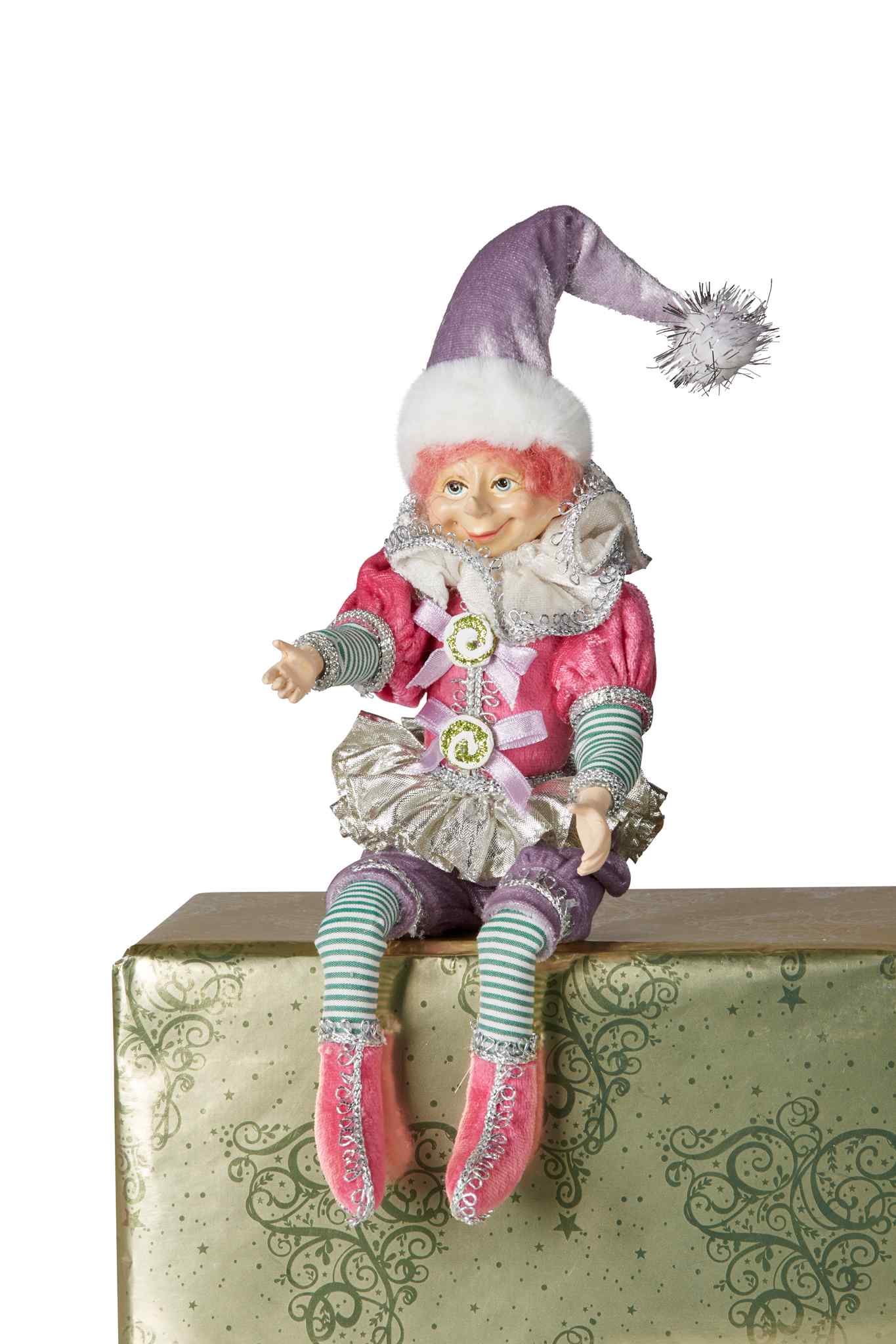 Lucinda Cupcake Elf with Purple Hat 30cm