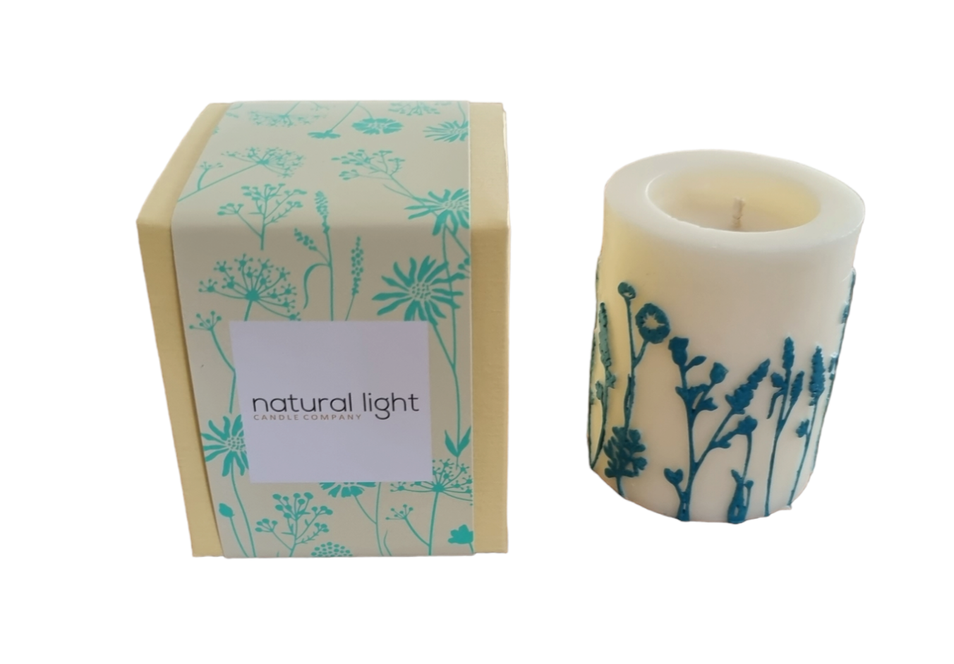 W/flower Mini Rec Pill Wh/Porcelain Blue