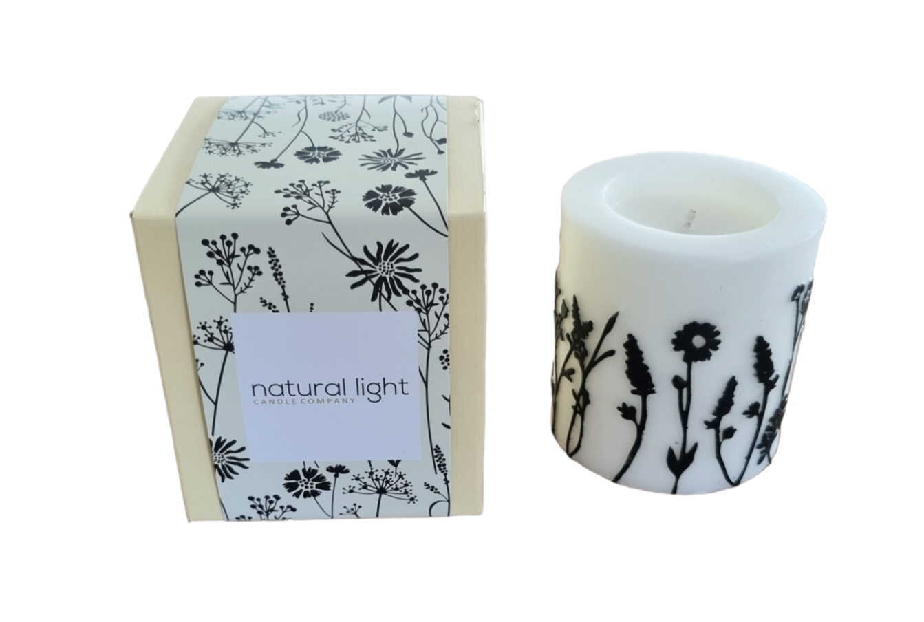 Wildflower 3" Rec Pillar White/Black