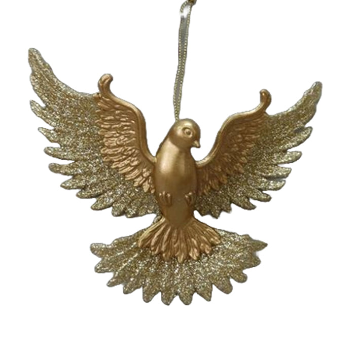 Gold Glitter Hanging Dove