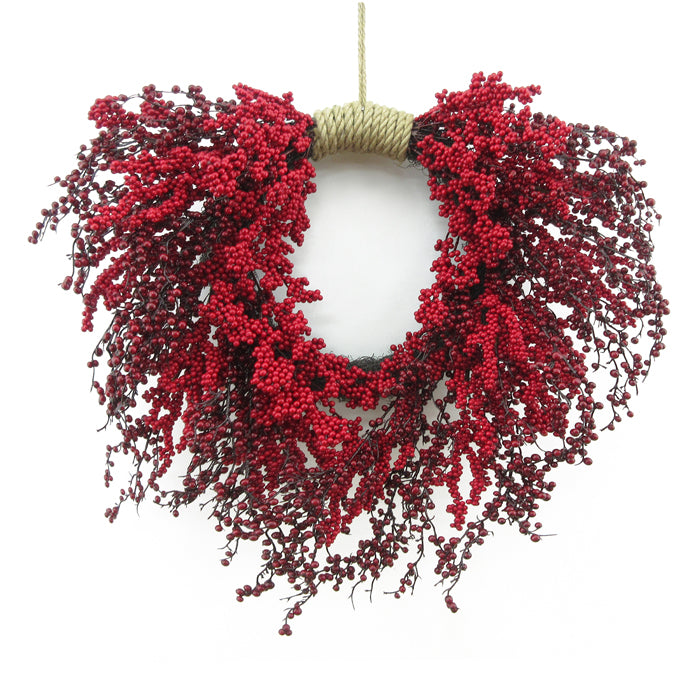 Two Tone Red Wreath61cm