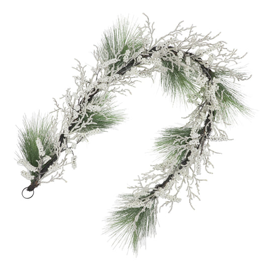 Green White Berry Garland 183cm