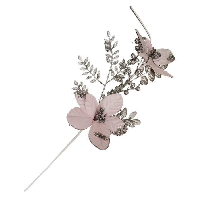 Velvet Magnolia Spray Pink Sliver