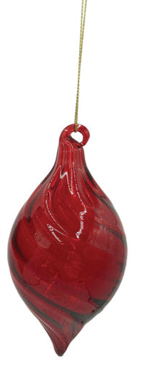 Glass Long Drop Red