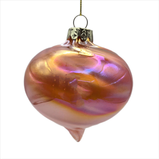 Glass Coral Pearl Onion Drop