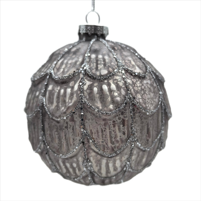 Fawn Silver Glass Bauble