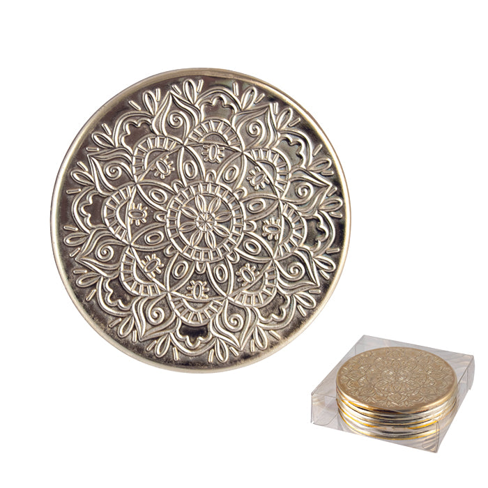 Filigree Coaster Champagne Set 6