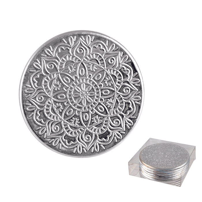 Filigree Coaster Silver Set 6