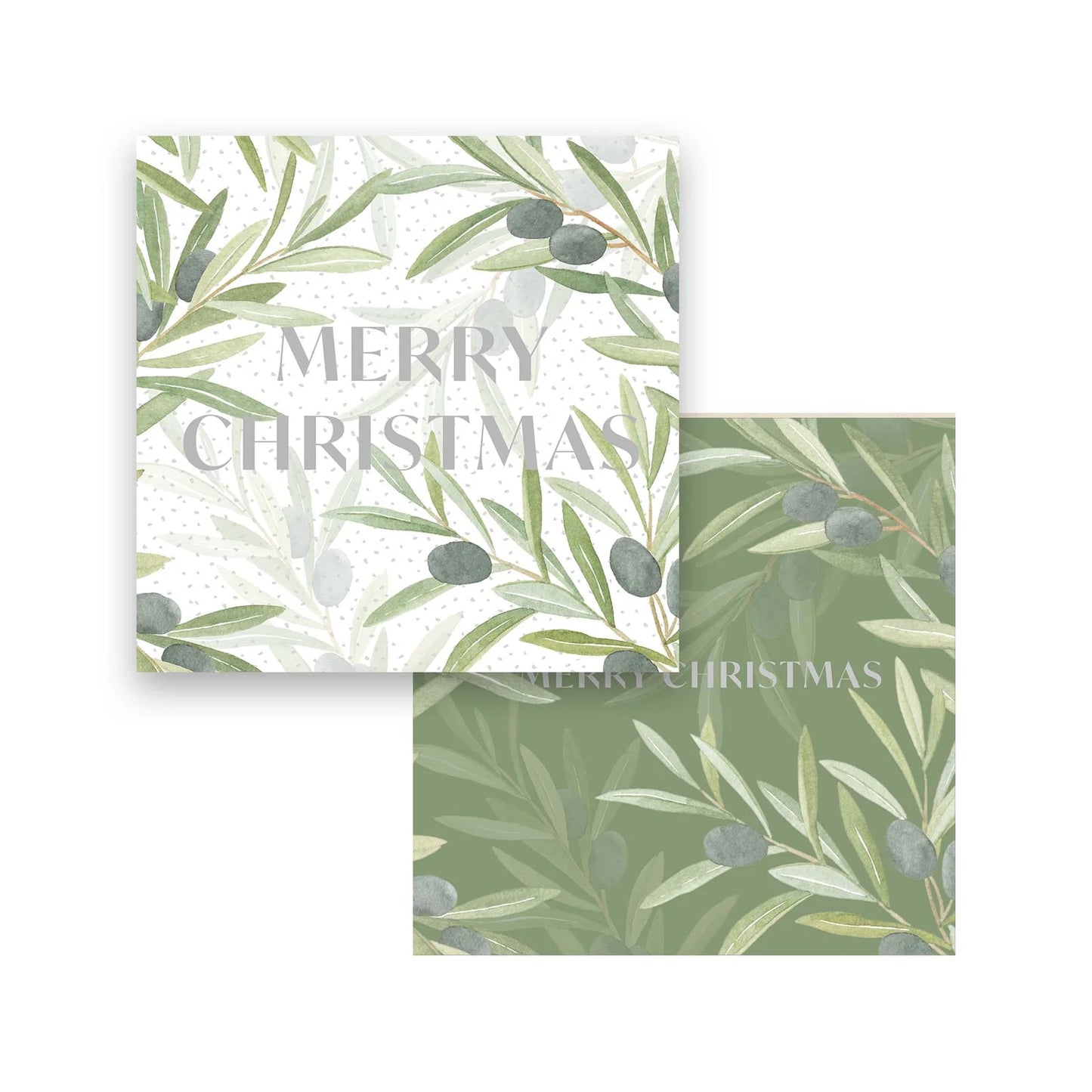 Olive Leaf Christmas Card & Envelope (8)